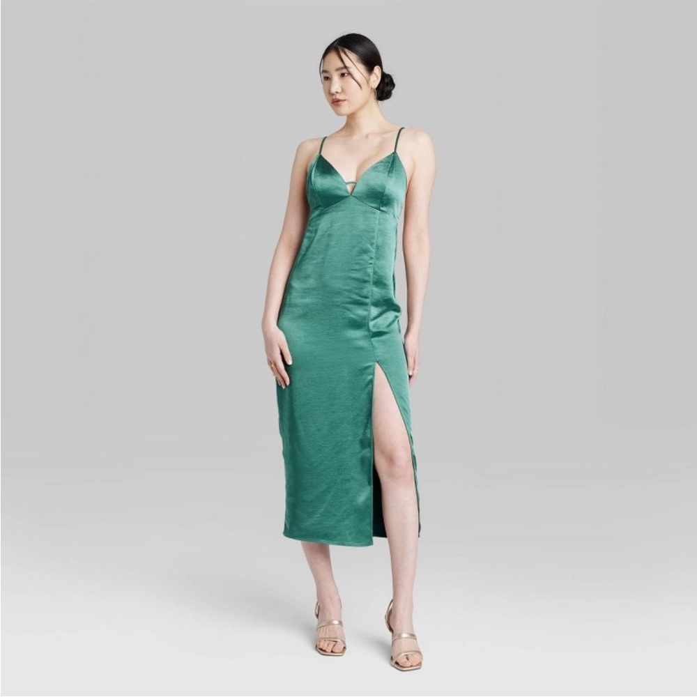 Green Slip Dress